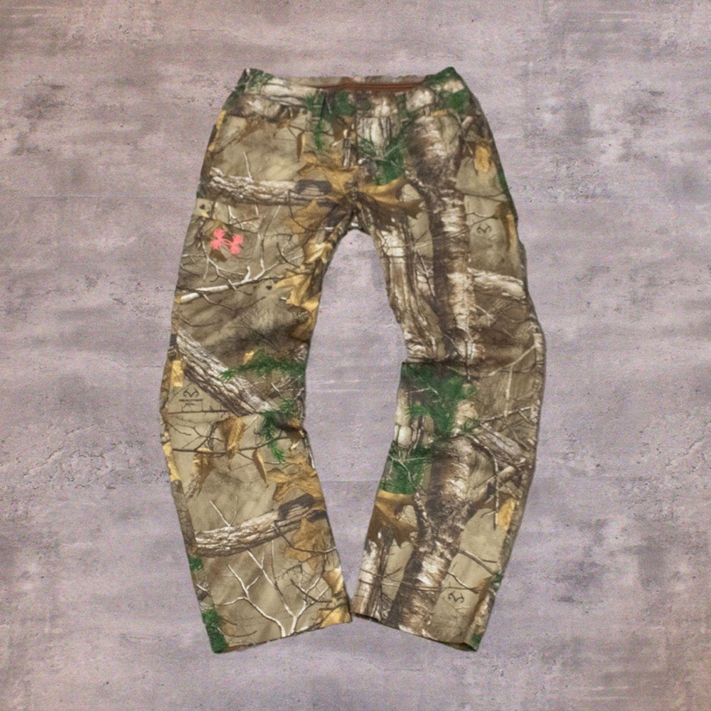 Under Armour Parachute Real Tree Camo Cargo Baggy Realx Fit Wide Legged Pant's